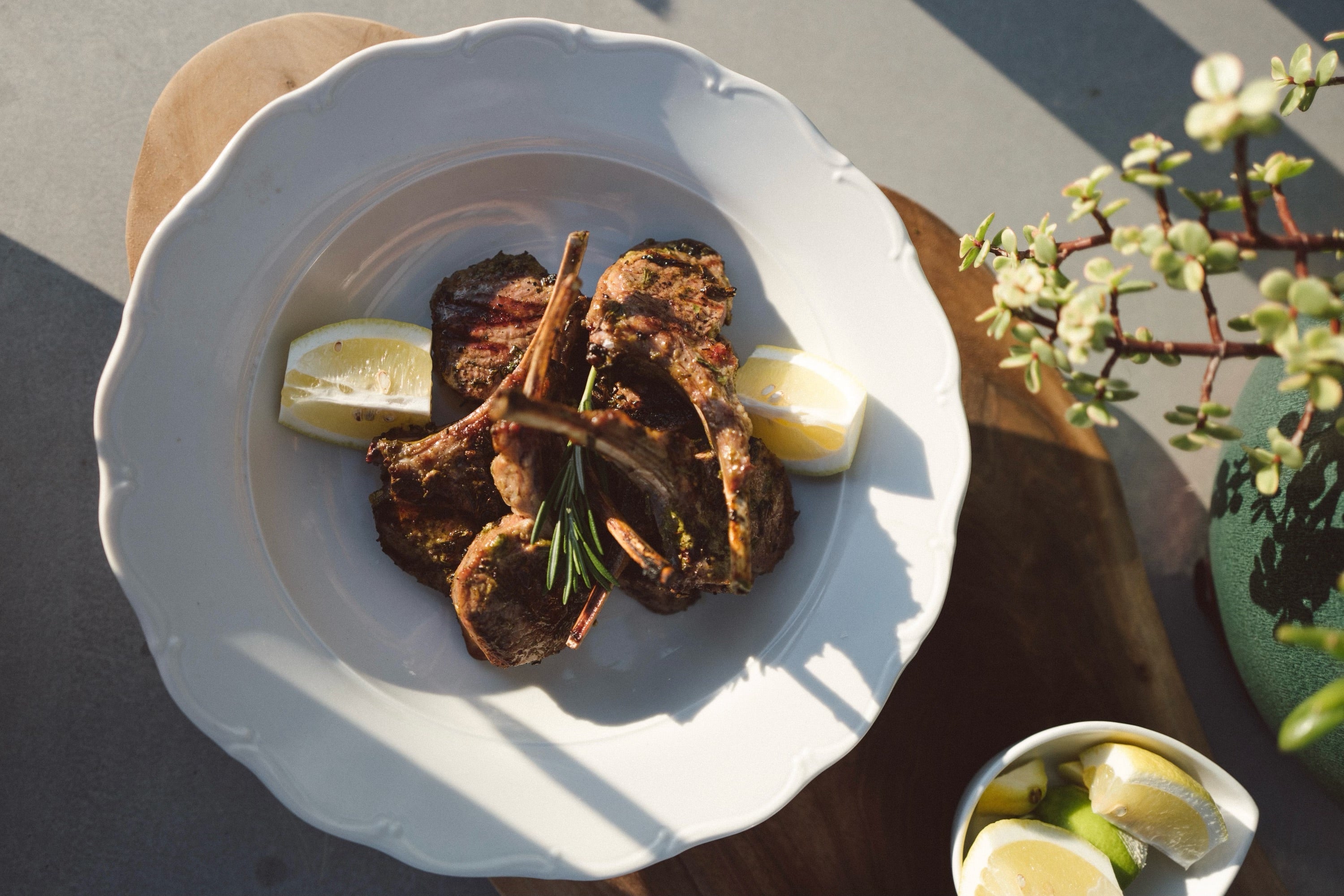 Grilled Italian Marinated Lamb Chops