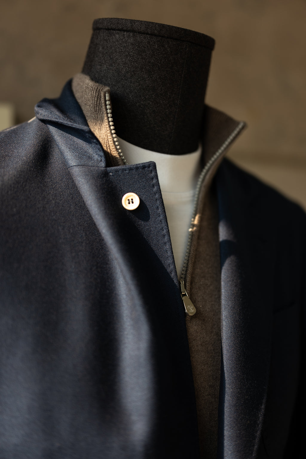 Lightweight Cashmere Twill Deconstructed Blazer