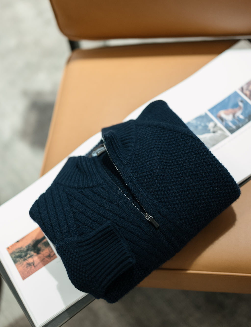 Cardigan Zip in Kid Cashmere