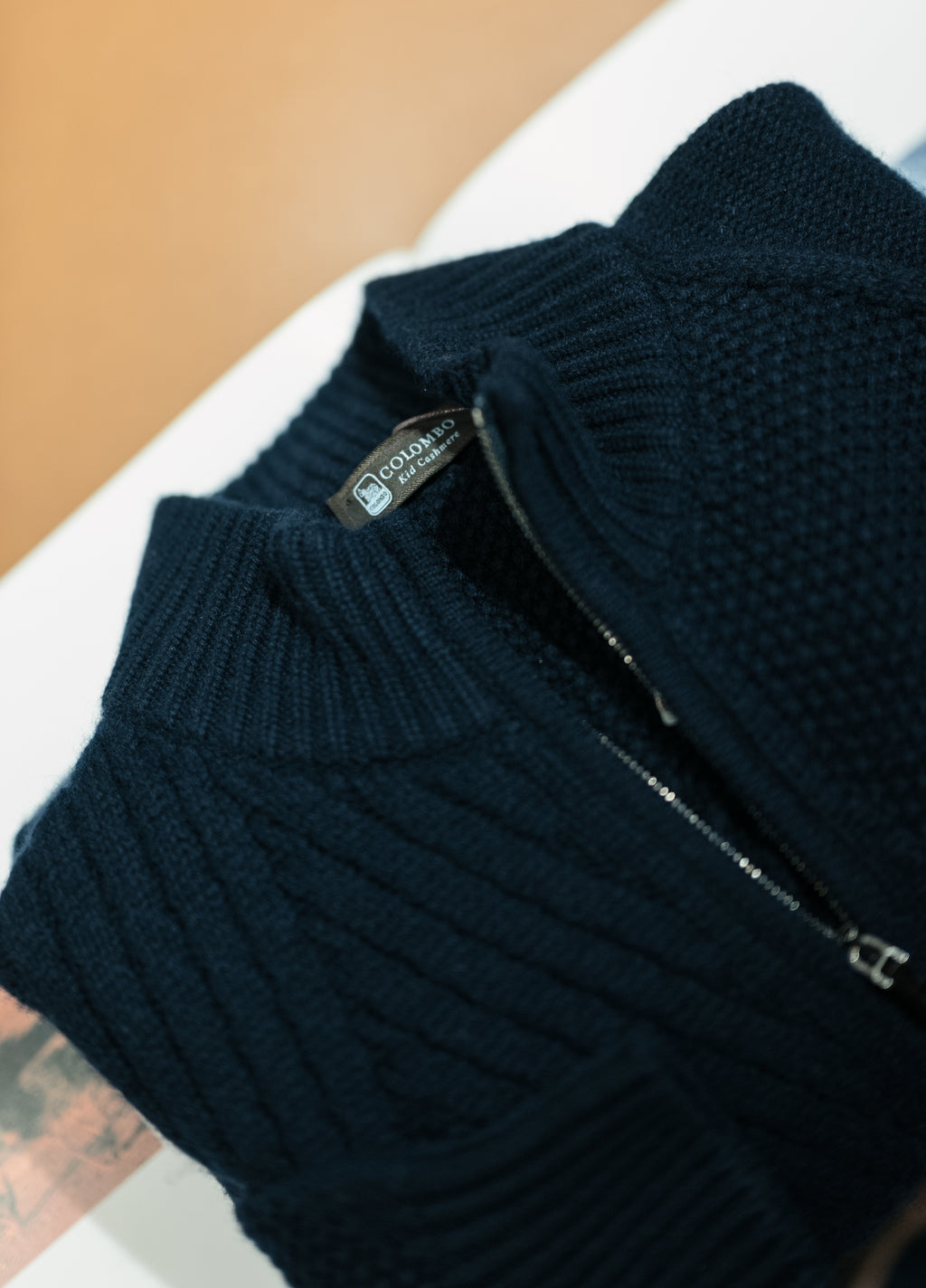 Cardigan Zip in Kid Cashmere