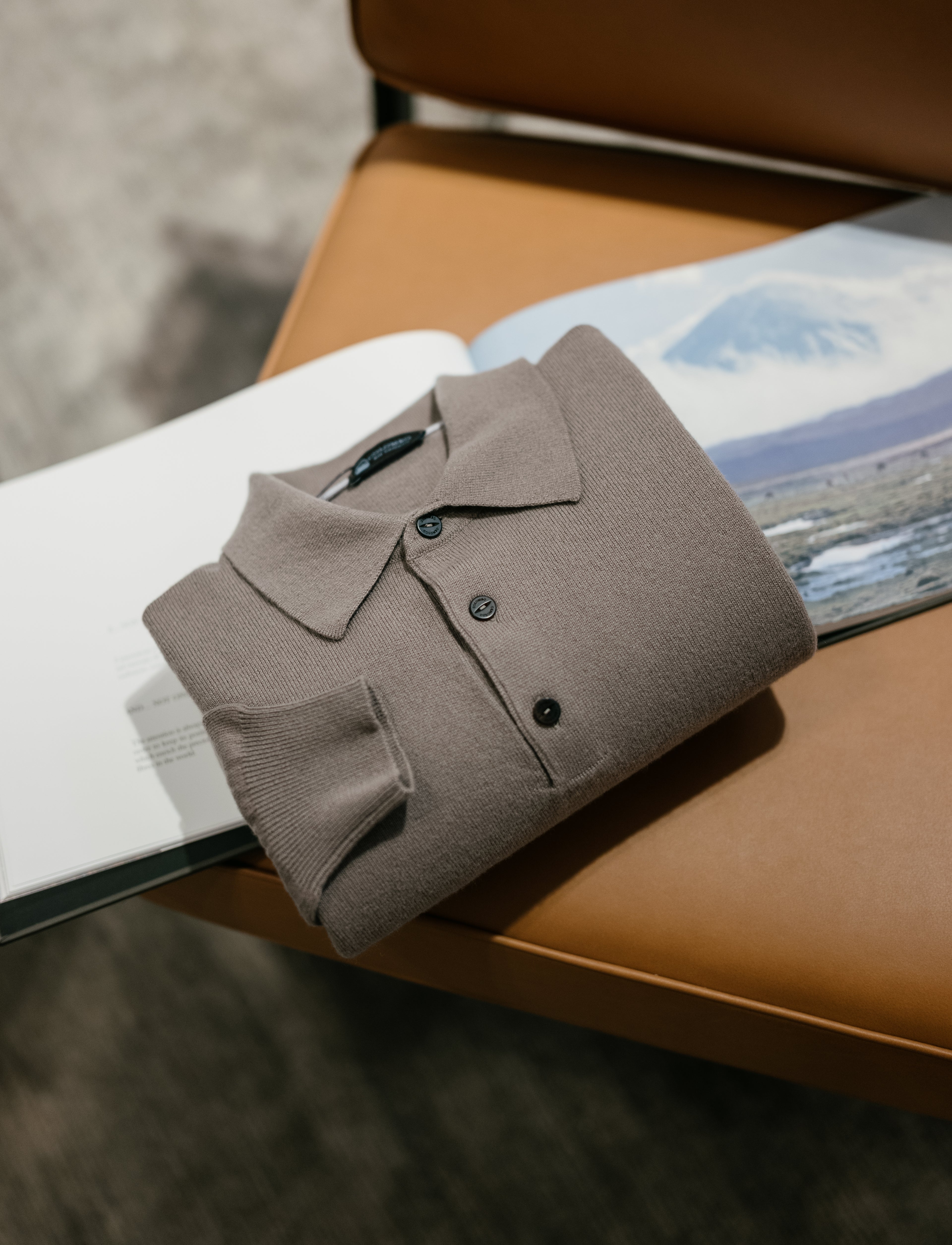 Kid Cashmere Polo Sweater