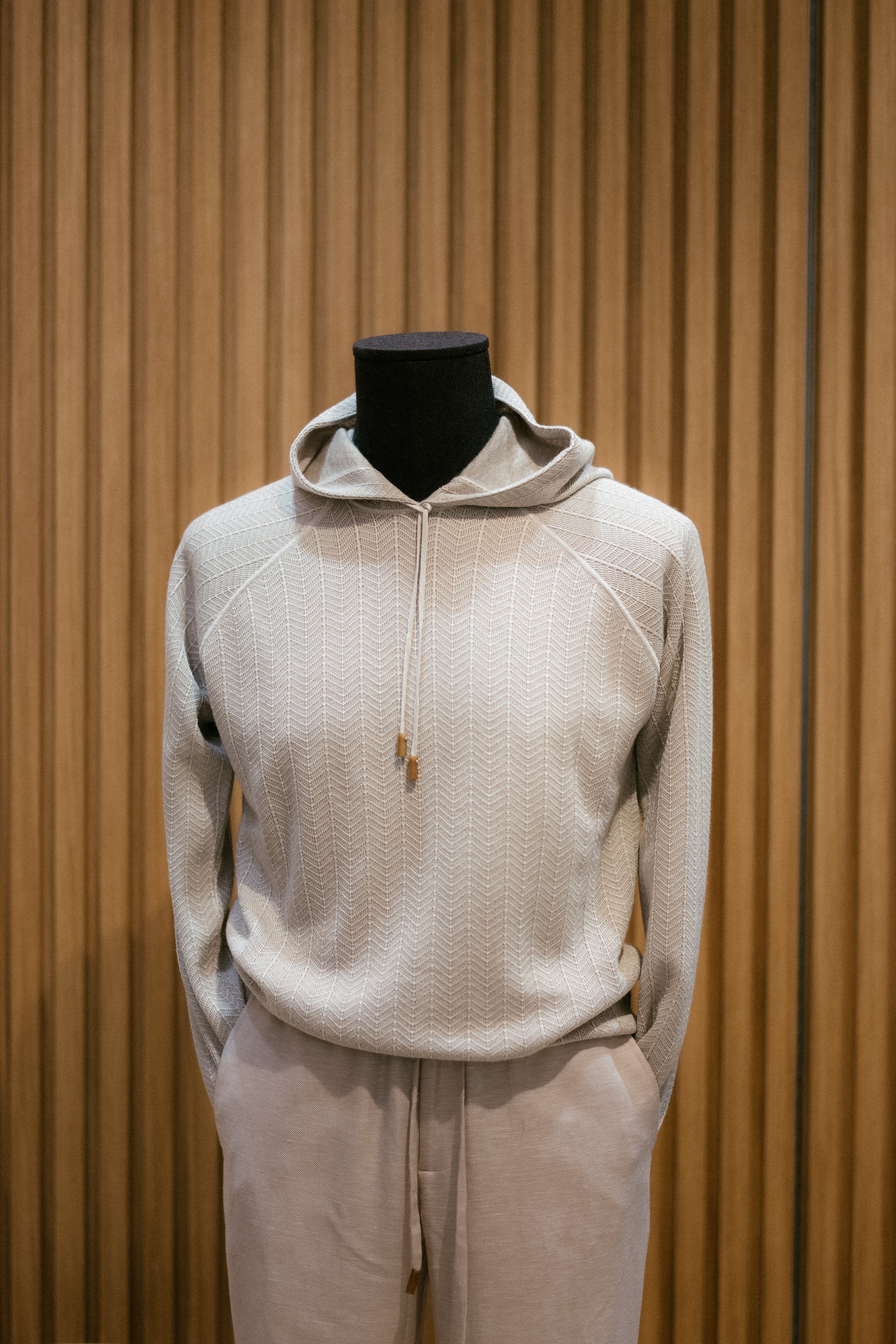 Hooded Sweatshirt in Cash/Silk