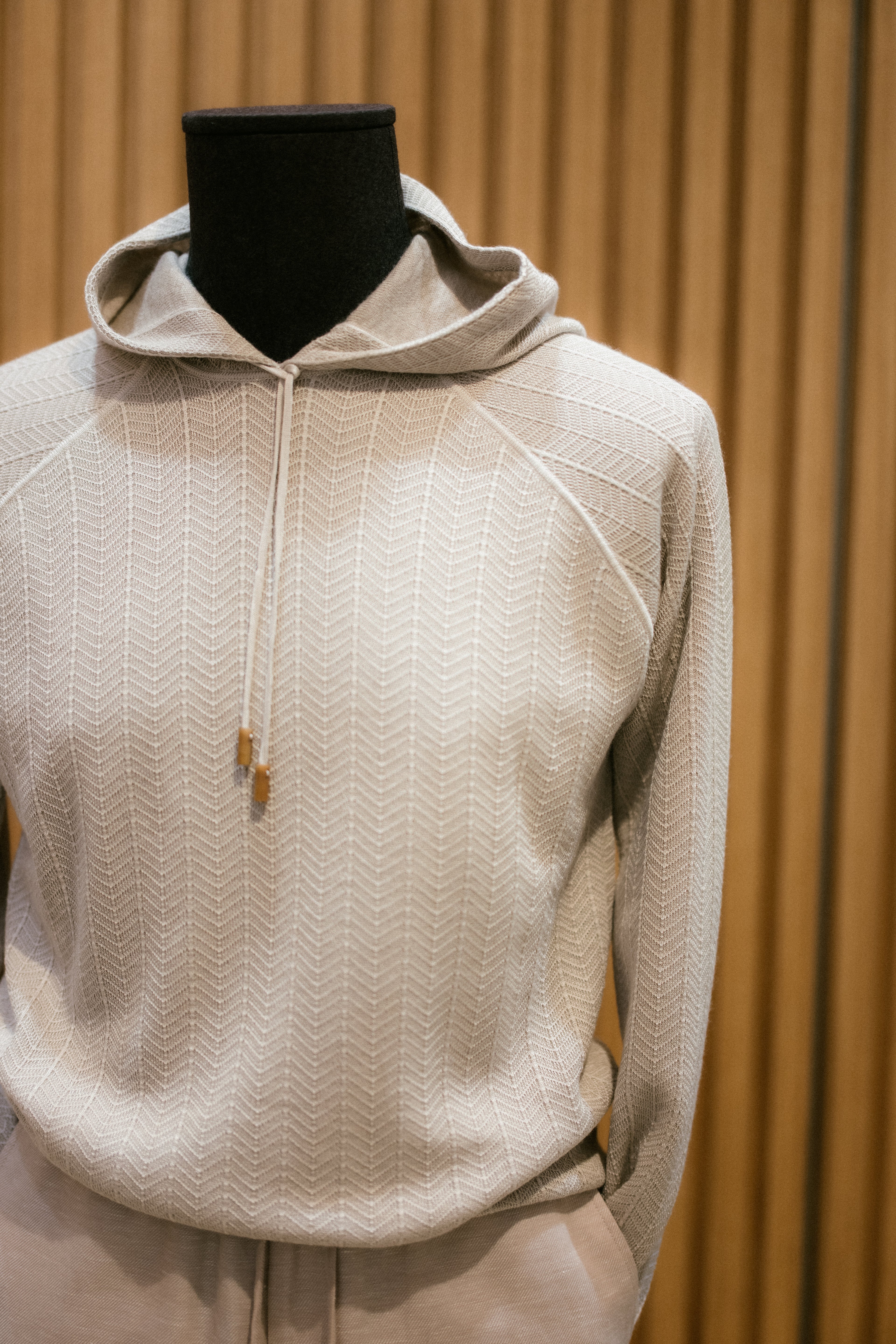 Hooded Sweatshirt in Cash/Silk