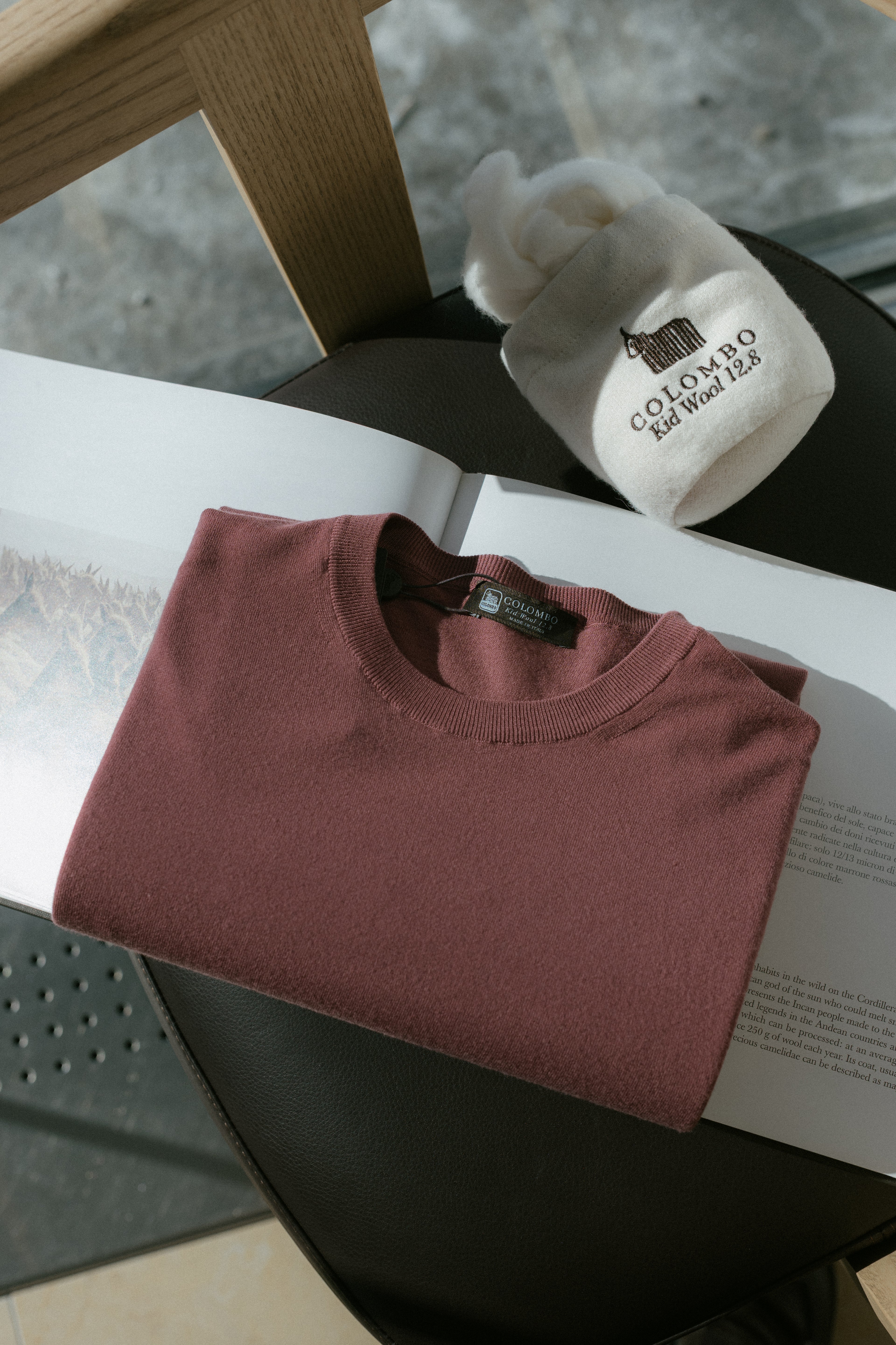 Roundneck Short Sleeve In Kid Wool