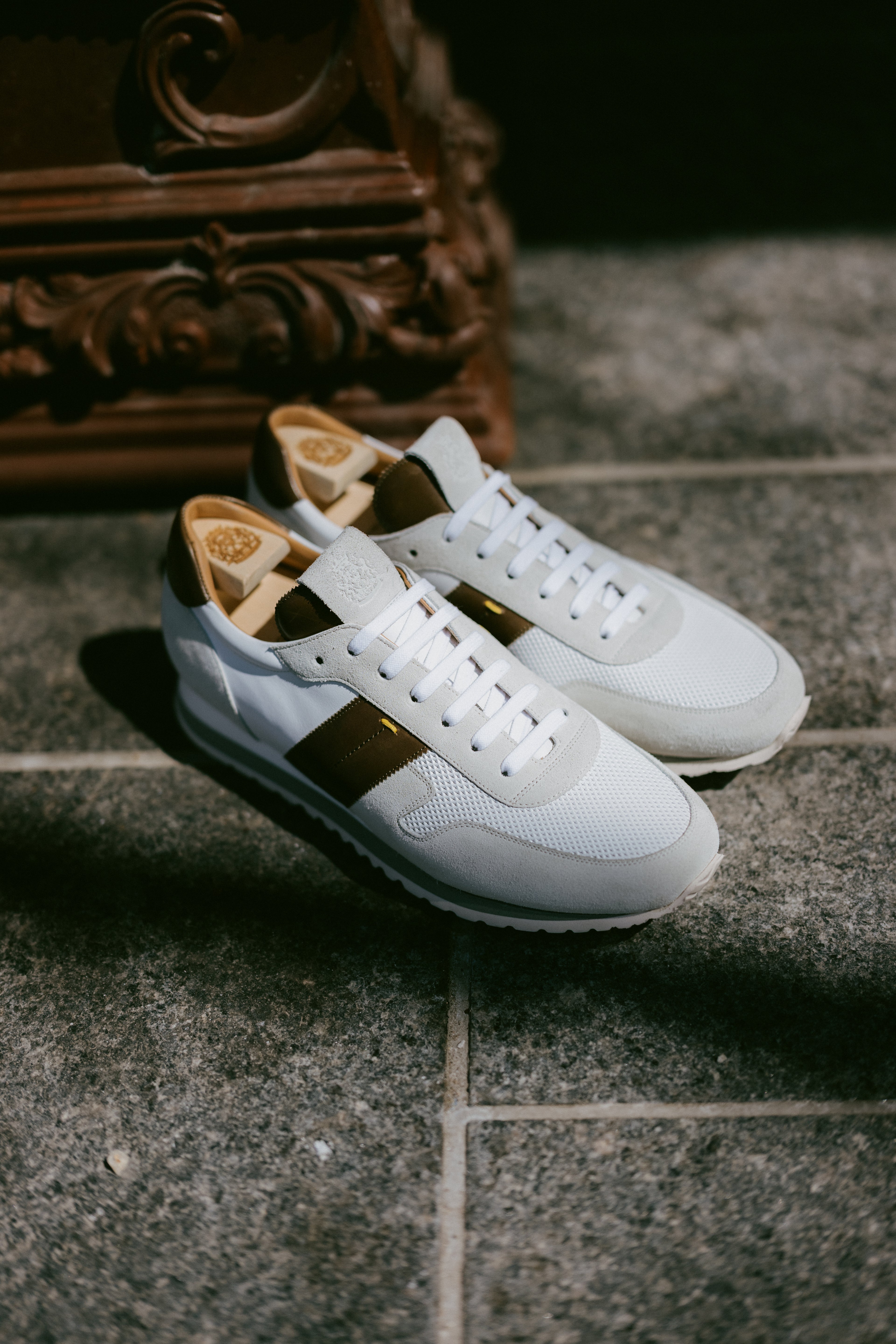 Handmade Sneakers in Calf-Suede
