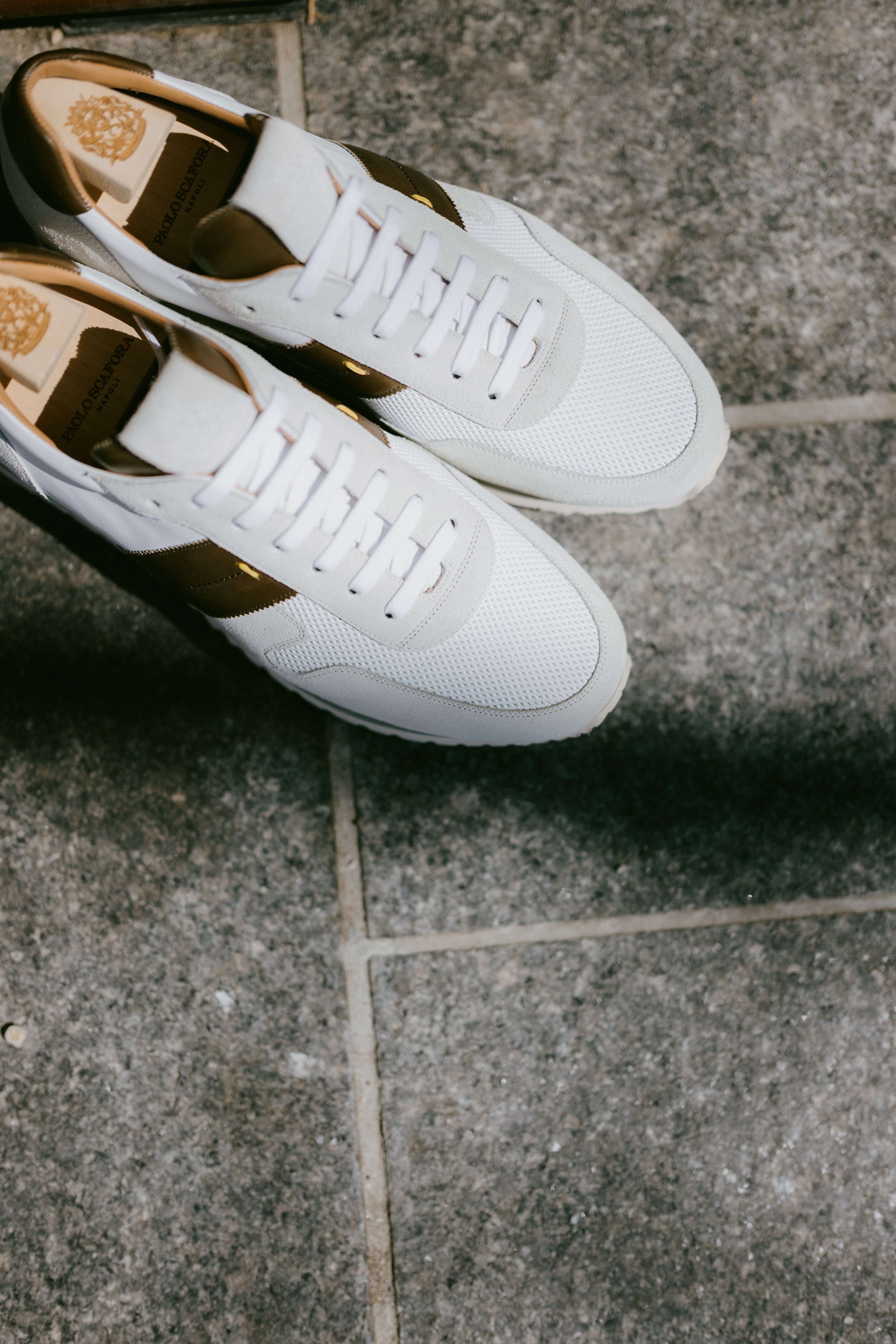 Handmade Sneakers in Calf-Suede