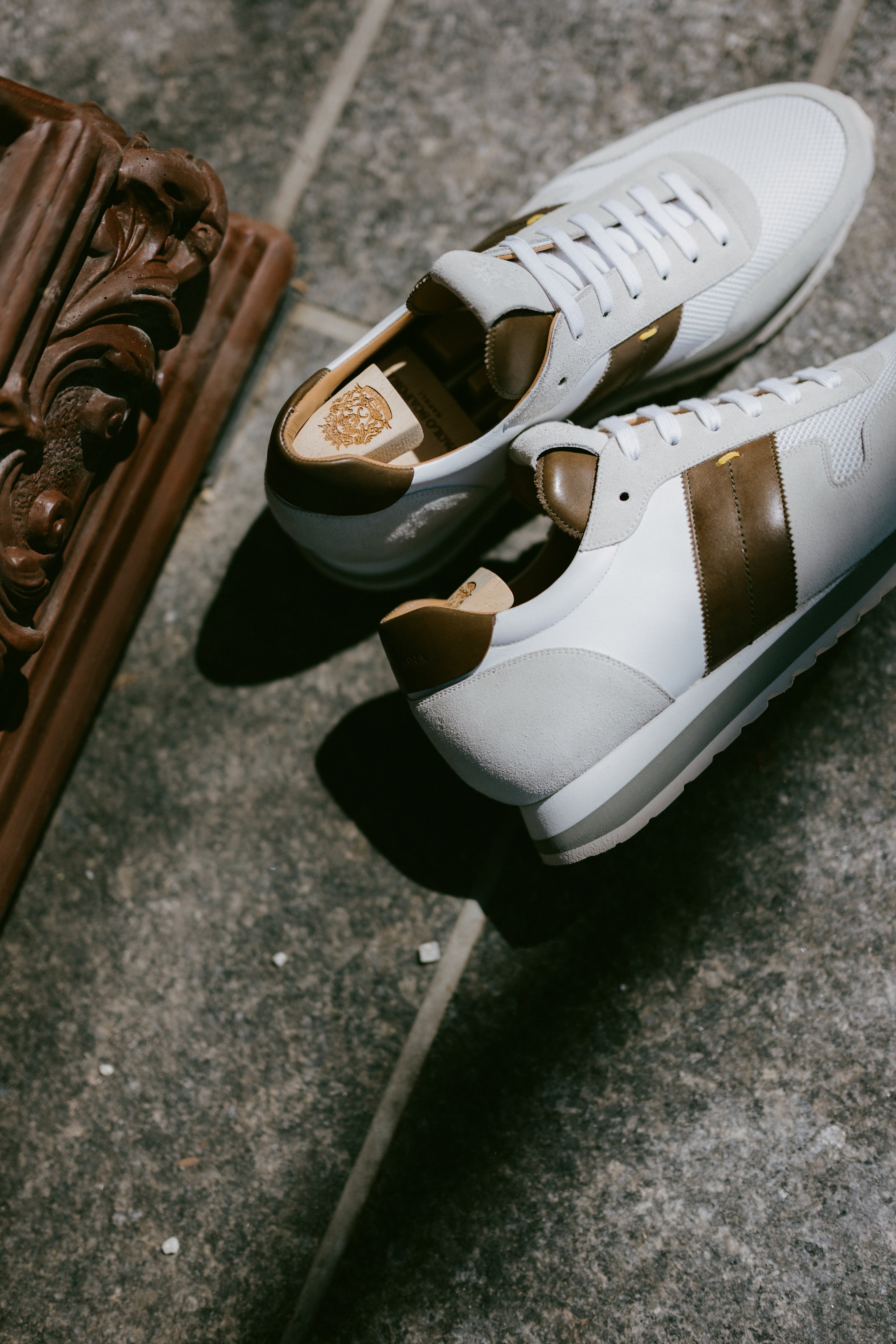Handmade Sneakers in Calf-Suede