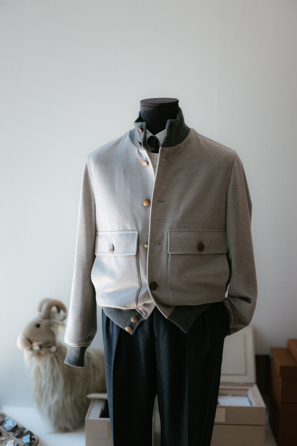 Bomber in Virgin Wool