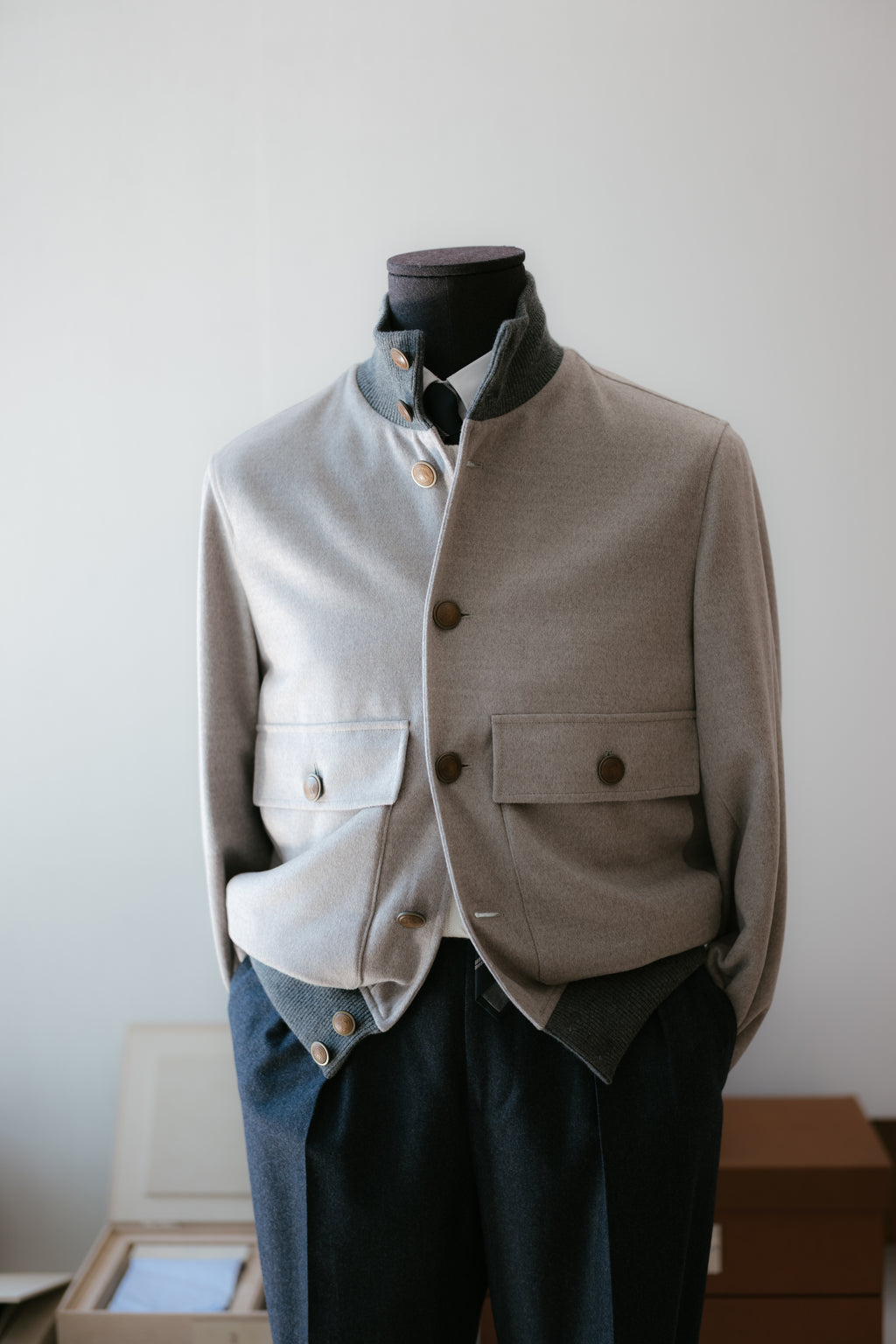 Bomber in Virgin Wool