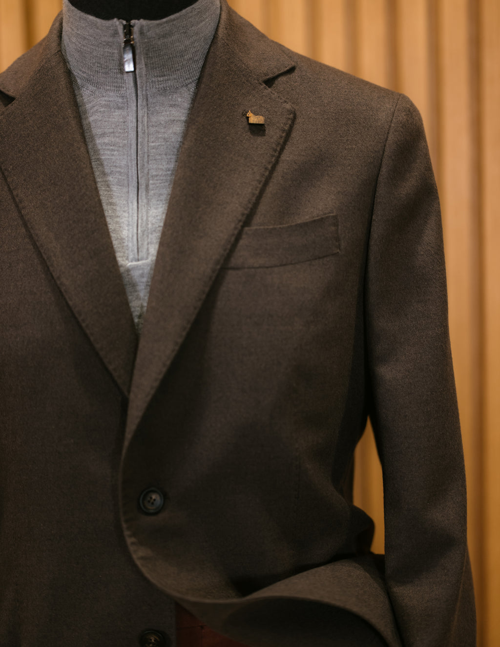 Single Breasted Cashmere Jacket.