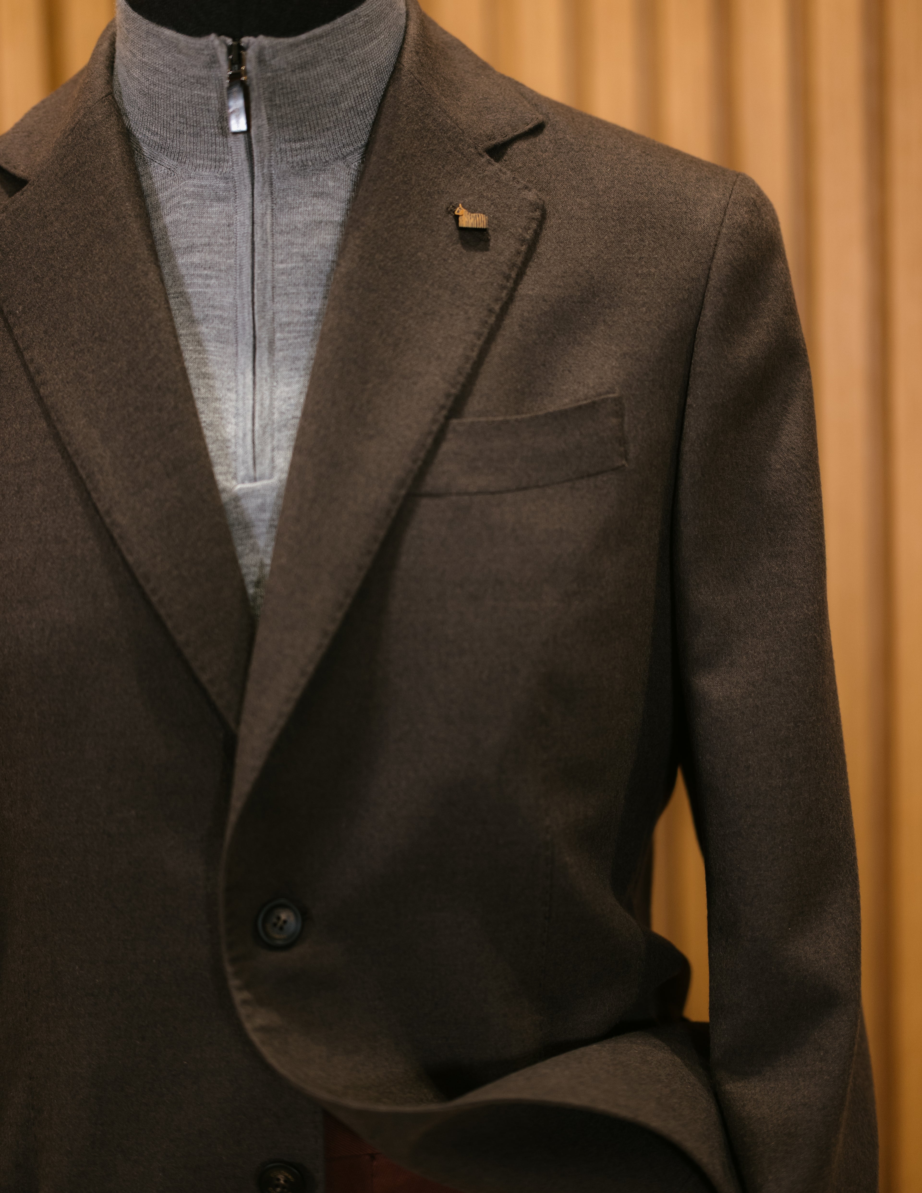 Single Breasted Cashmere Jacket.