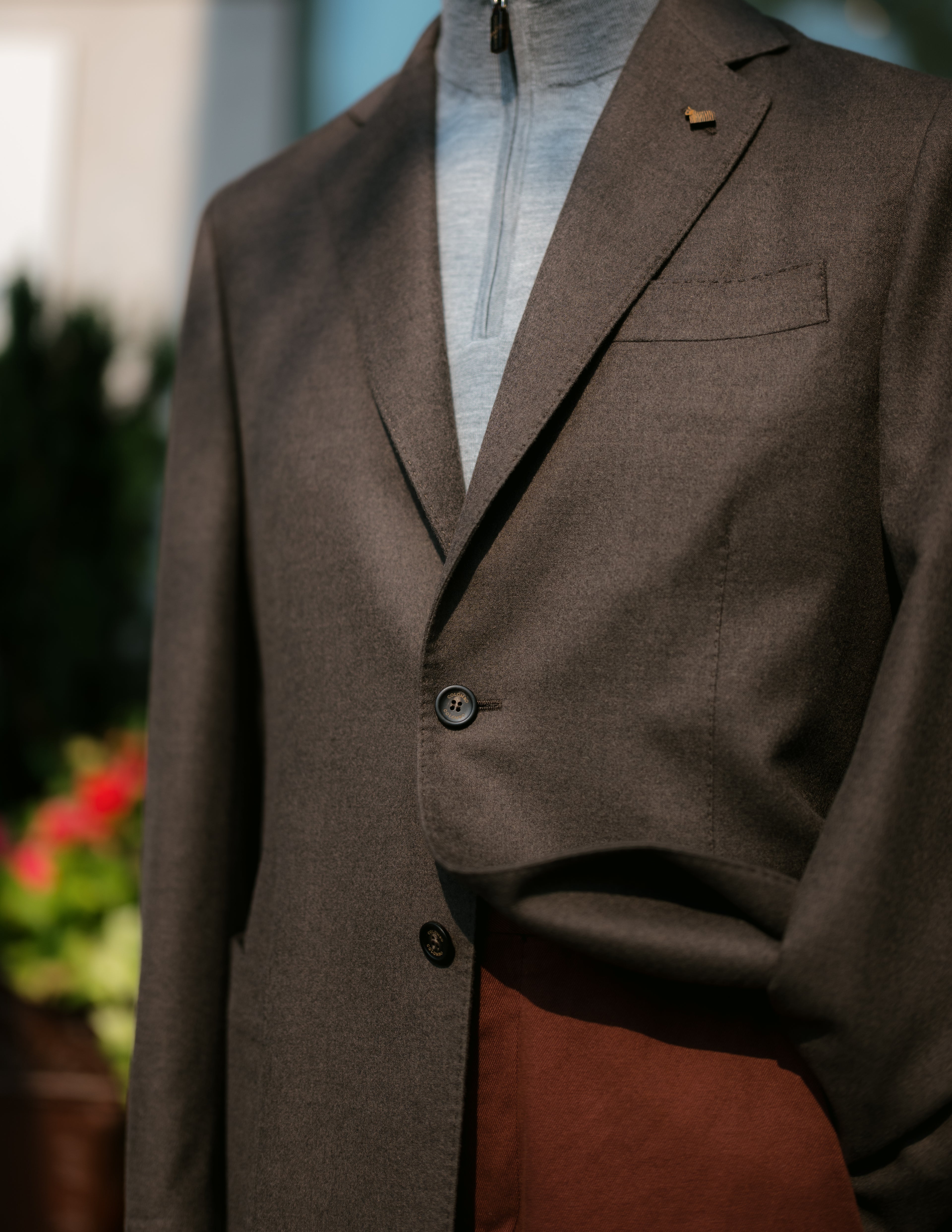 Single Breasted Cashmere Jacket.