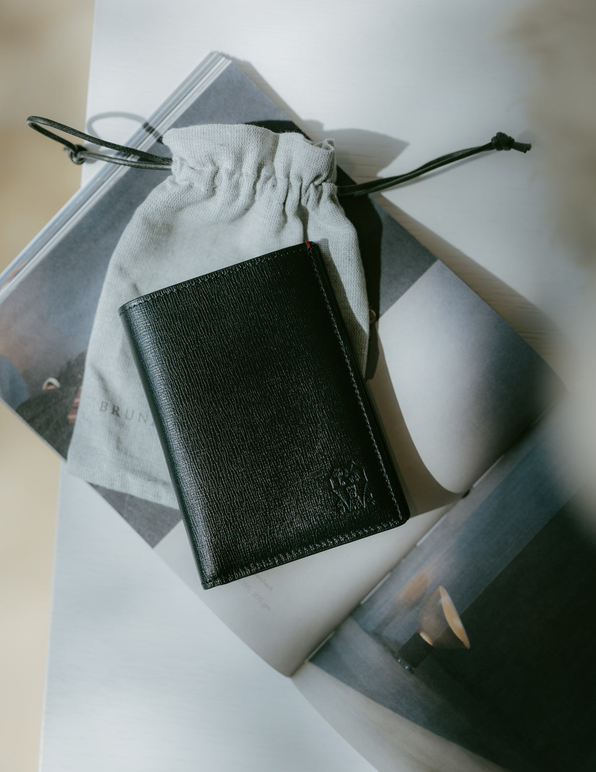 Grained Leather Card Holder