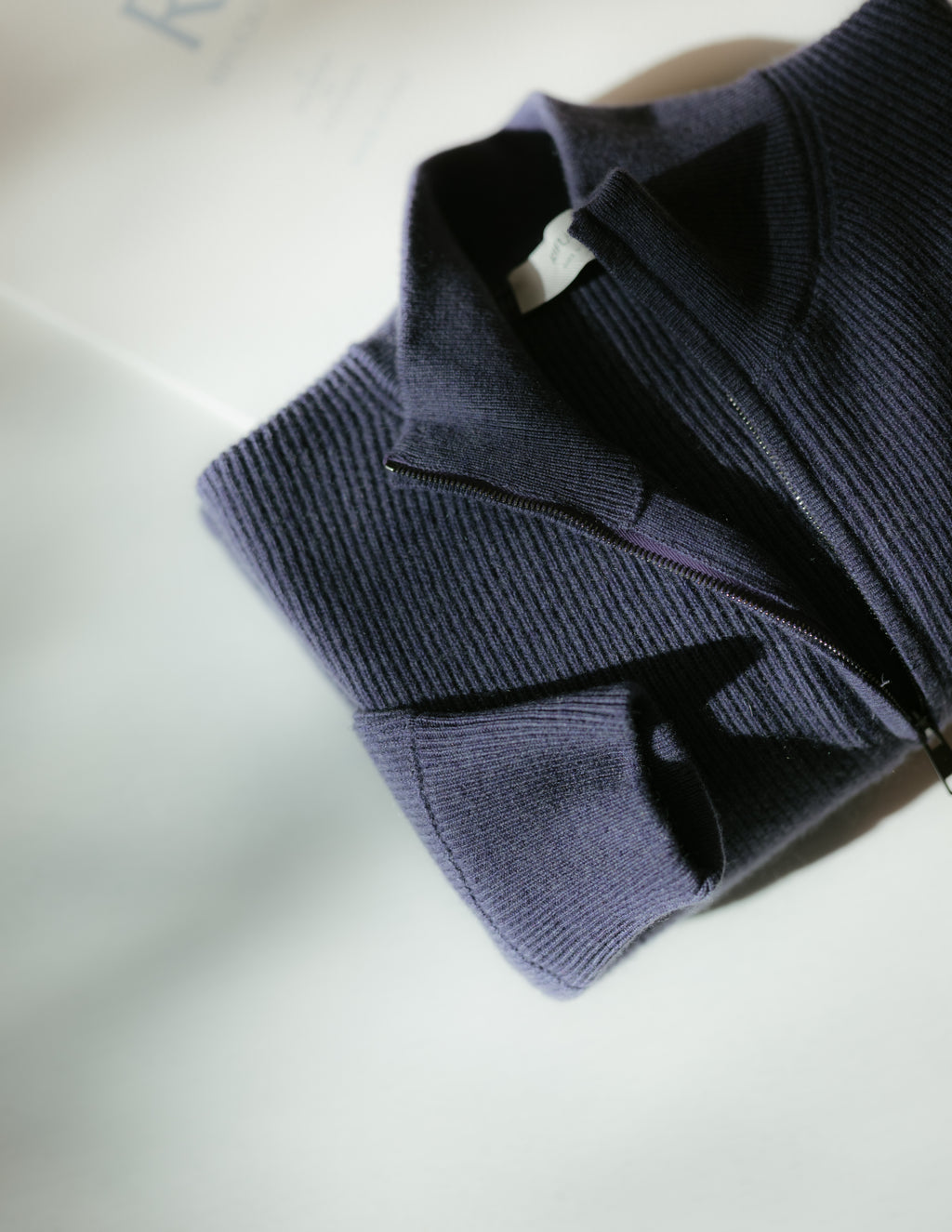 Cashmere Zip Cardigan