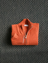 Cashmere Quarter-Zip Sweater - Carrot