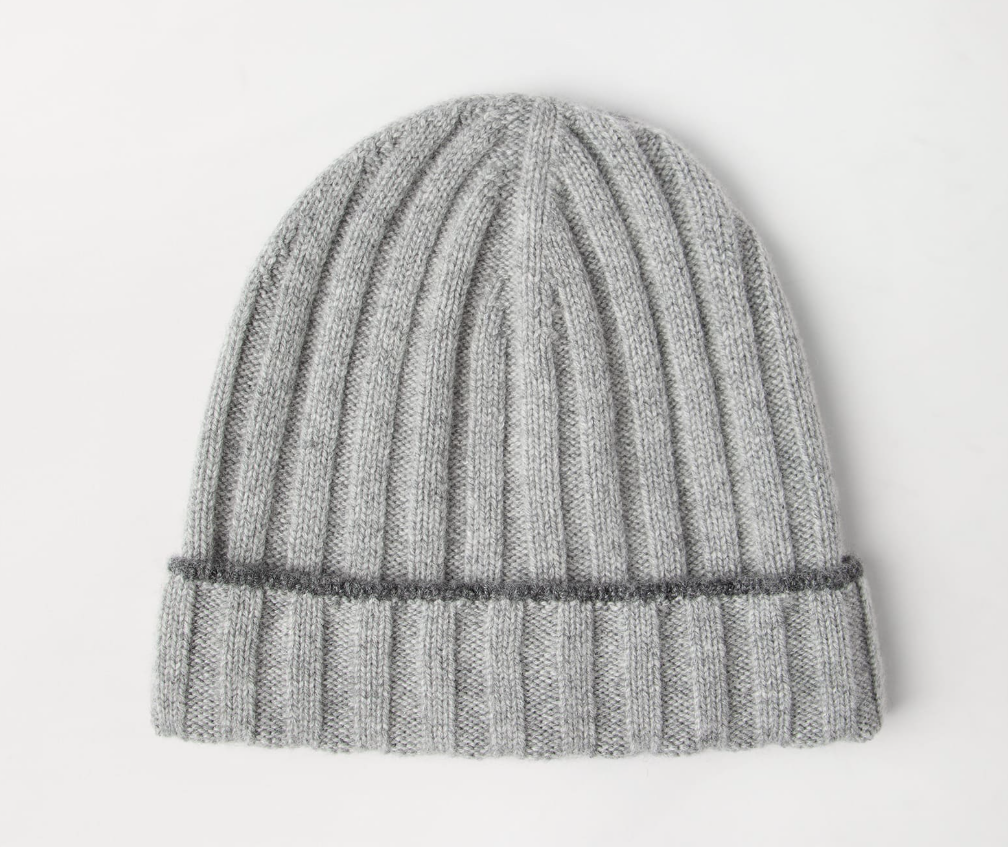 Cashmere Rib Knit Beanie