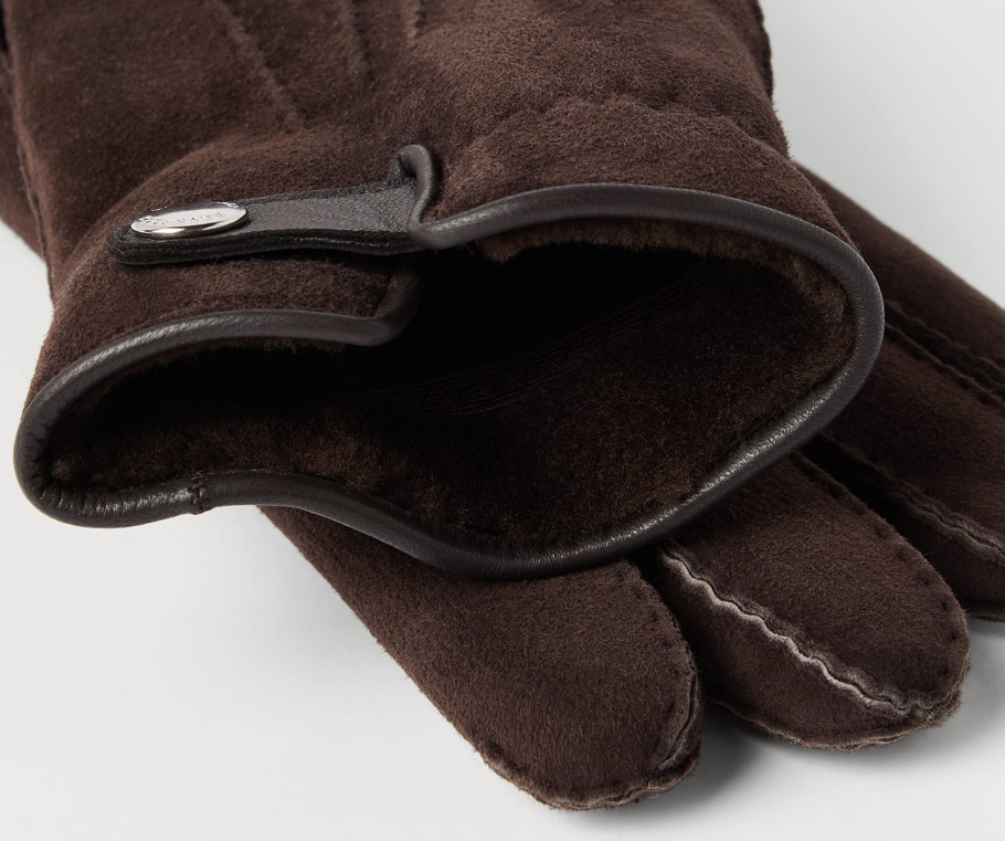 Suede Shearling Gloves