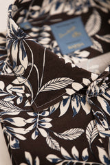 Hand-Tailored Sports Shirt - Brown Floral Print