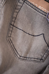 Five Pocket Bard Jeans - Medium Grey