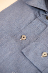 Hand-Tailored Sports Shirt - Blue Flannel