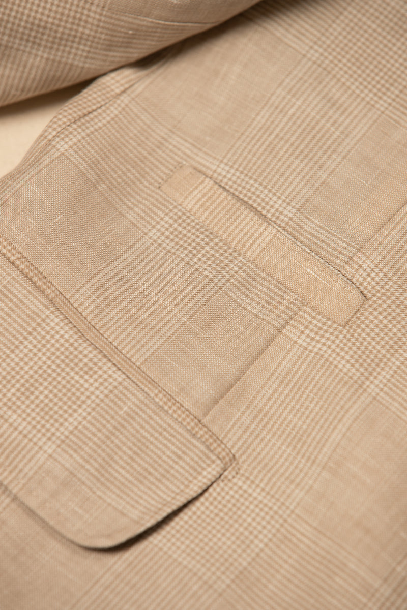 Glencheck Deconstructed Sports Jacket - Sand