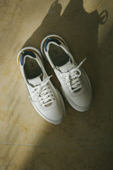 Suede Punched Sneakers - White