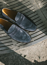 Smart Suede Penny Loafers - Blue