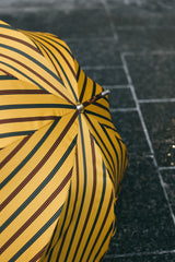 Handcrafted Tiger Maple Umbrella - Yellow Stripe