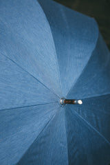 Handcrafted Tiger Maple Umbrella - Light Blue