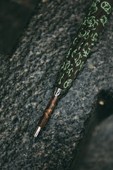 Handcrafted Tiger Maple Umbrella - Green & Brown