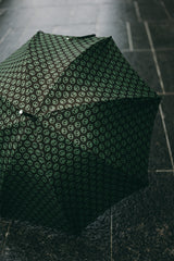 Handcrafted Tiger Maple Umbrella - Green & Brown