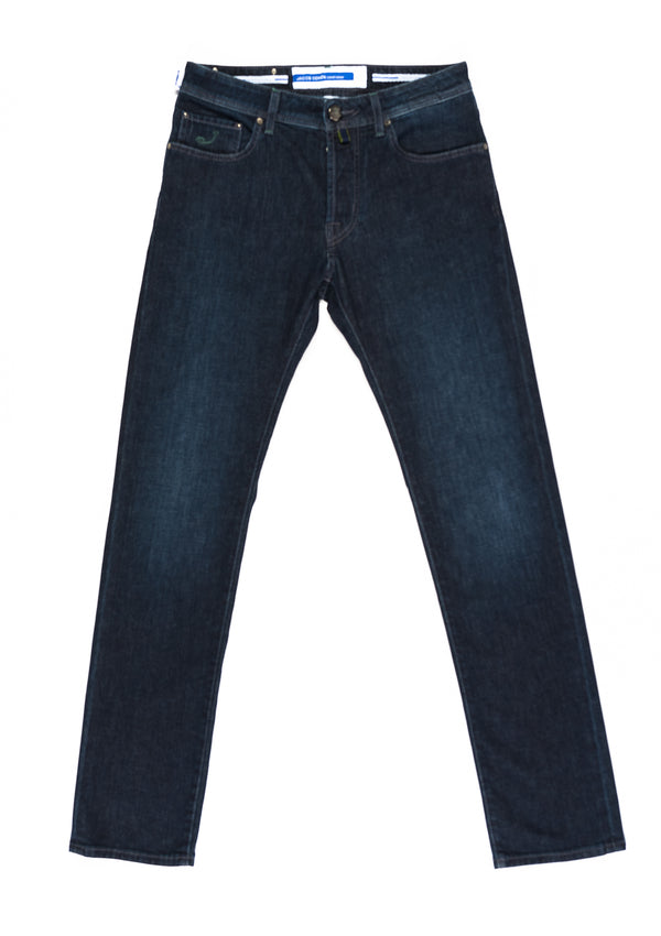Cashmere Cotton Slim-Fit Bard Denim Jeans - Dark Wash