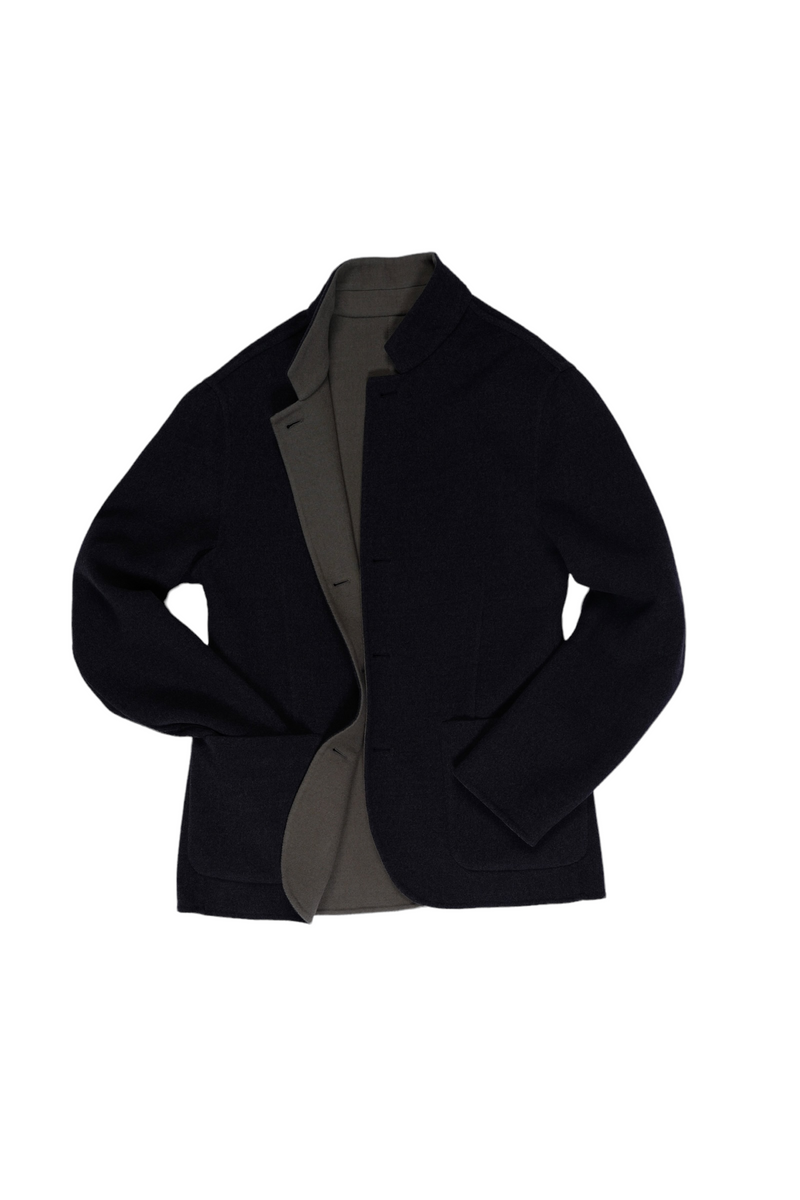 Reversible Single-Breasted Cashmere Jacket