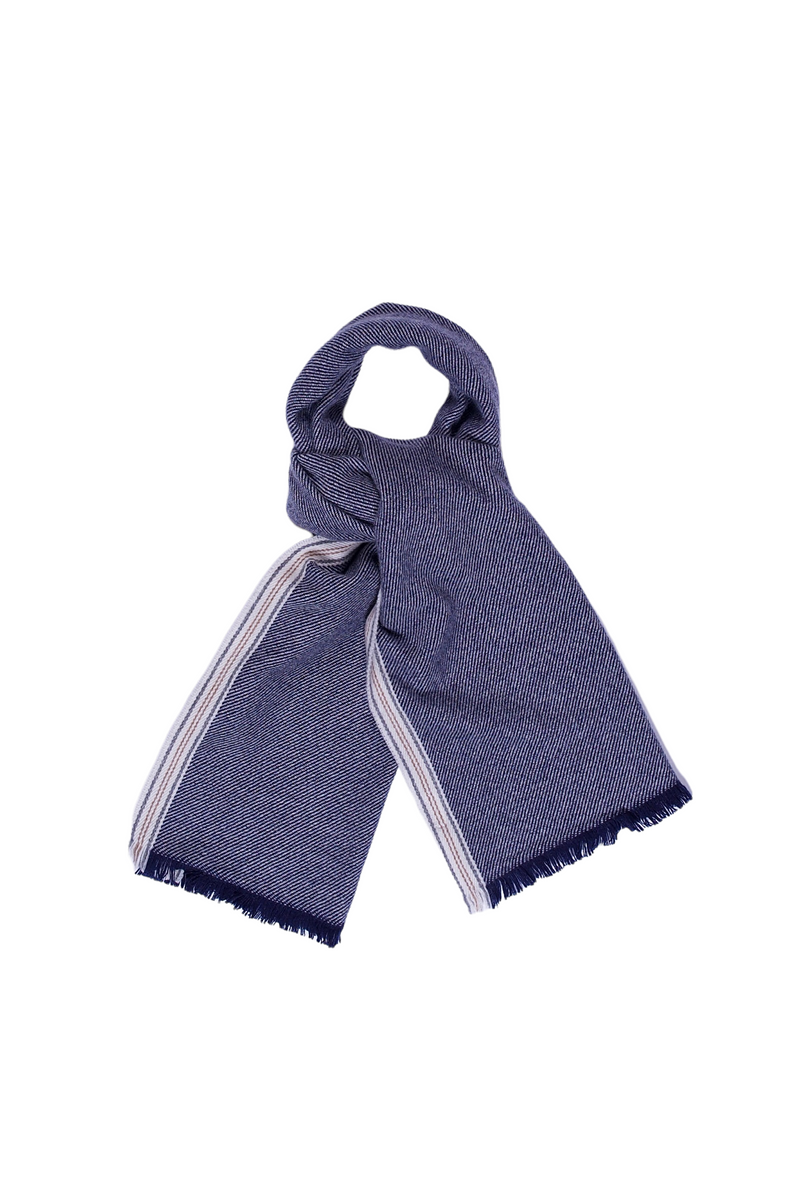 Cashmere and Silk Scarf - Blue