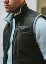 Waxed Calfskin and Cashmere Reversible Vest