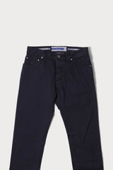Slim Fit Bard Cotton Pants - Blue