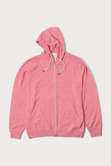 Cashmere Zip-up Hoodie - Bright Rose Pink
