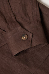 Safari Overshirt - Brown Linen