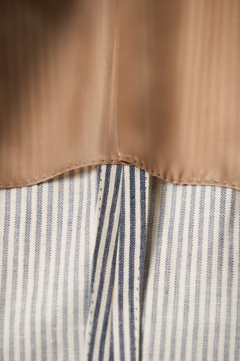 Deconstructed Sports Jacket - Denim Blue Stripes