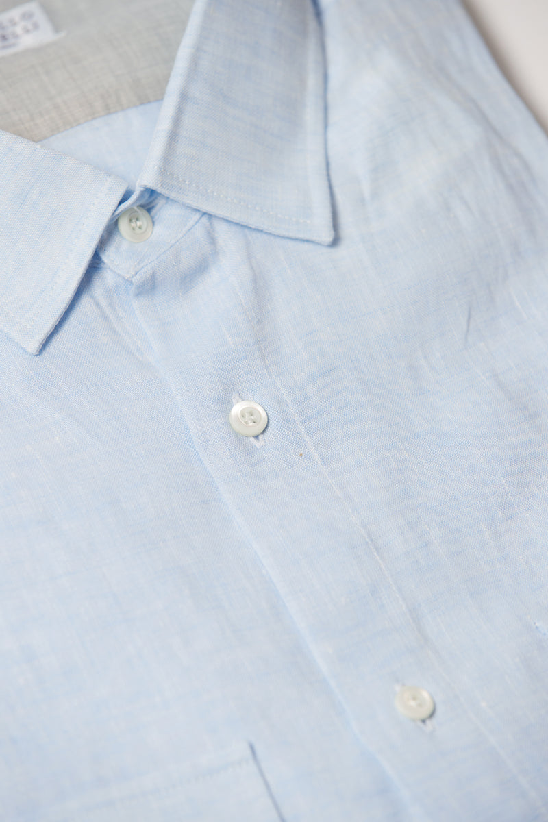 Linen Shirt - Acqua Blue